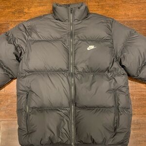 nike grey puffer coat